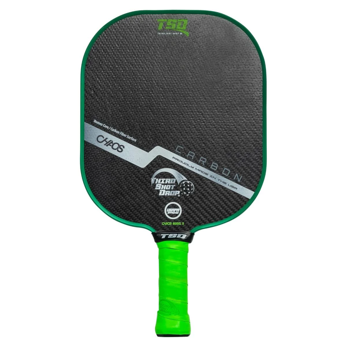 Third Shot Drop Chaos B Special Edition Middleweight Carbon Fiber Pickleball Paddle 3 Third Shot Drop Chaos B Special Edition Middleweight Carbon Fiber Pickleball Paddle - Image 3