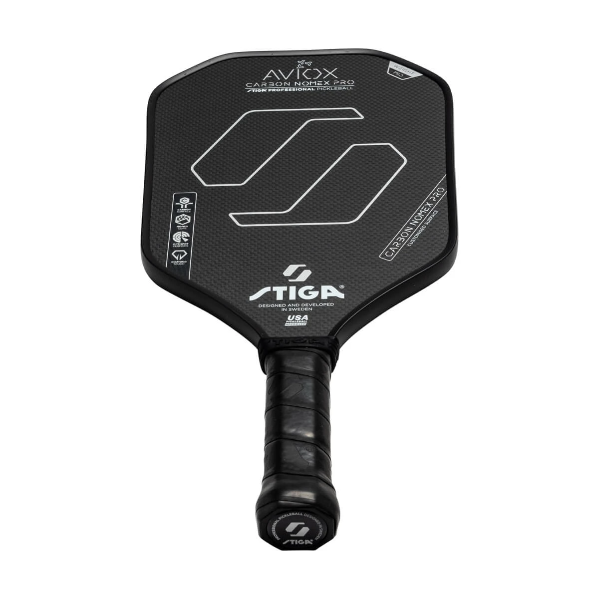 STIGA Aviox Carbon Nomex Pro Middleweight Carbon Fiber Pickleball Paddle 10 STIGA Aviox Carbon Nomex Pro Middleweight Carbon Fiber Pickleball Paddle - Image 10