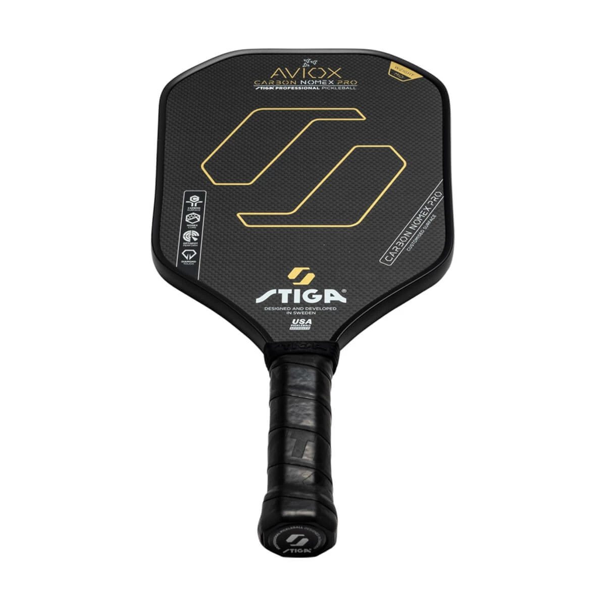 STIGA Aviox Carbon Nomex Pro Middleweight Carbon Fiber Pickleball Paddle 4 STIGA Aviox Carbon Nomex Pro Middleweight Carbon Fiber Pickleball Paddle - Image 4