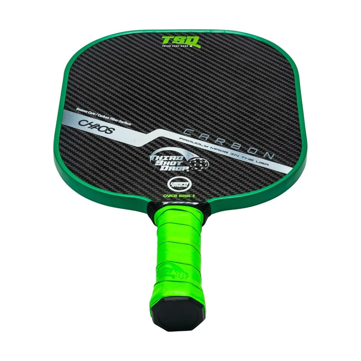 Third Shot Drop Chaos B Special Edition Middleweight Carbon Fiber Pickleball Paddle 4 Third Shot Drop Chaos B Special Edition Middleweight Carbon Fiber Pickleball Paddle - Image 4
